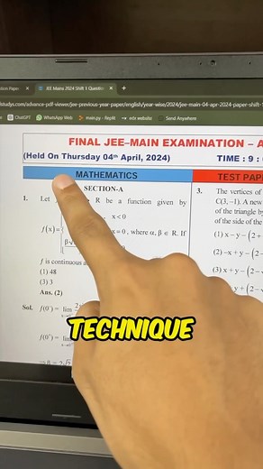 Rohit Nagar on Instagram: "😱ELIMINATION TECHNIQUE - IIT-JEE🔥 . . . . #jee #neet #jeemains #jeeadvanced #iitdelhi #iitbombay #aiims #timetable #college #coding #class10 #class12 #boards #school #coaching #pw #physicswallah #motivation #inspiration #education #science #growth #meme #iit #students #coding #relatable #studytips #timetable"