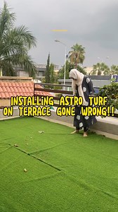 Yeah so it was my dream to install Astro turf (fake grass) on our terrace! Watch how that unfolded. So far our experience is going really good. Kids and Toto enjoy the space a lot now!! Can’t wait for weather to get better so we can spend most of our days laying outside haha! | Tired Desi Mom