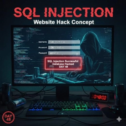 SQL Injection Explained Simple 😳 | Website Hack Concept | Day 48