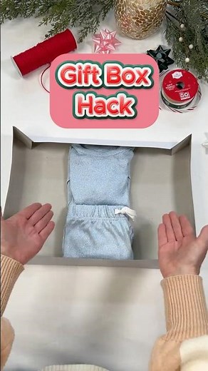 Gift Box Hack: Turn One Box Lid Into a Full Box #holidayonshorts #giftboxideas