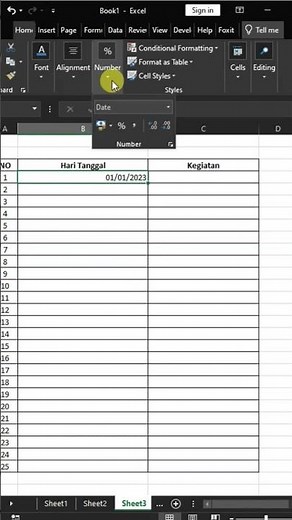 Tips Excel Menulis Hari dan Tanggal dalam Satu Kolom dengan cara yang tak biasa,, Gilaaaa.....