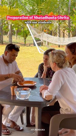 Shatadhauta Ghrita Preparation | 100 Times Washed Ayurvedic Ghee Moisturiser | Hands-On Learning