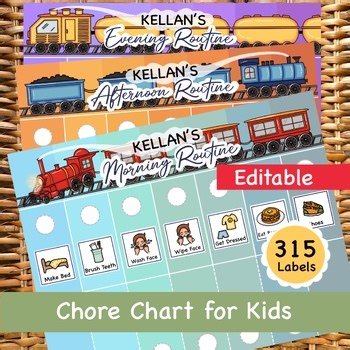 Morning routine visual schedule, Chore chart, Visual schedule template. Pre-K