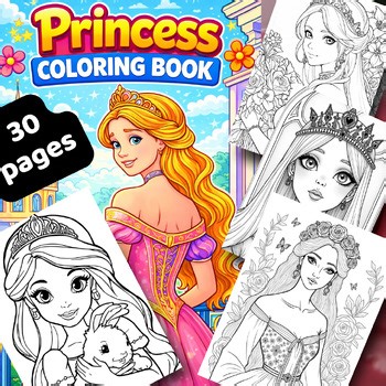 Princess Coloring Book for Kids