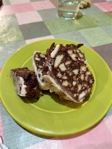 Salchichón de Chocolate #chocolate #dulce #reposteria