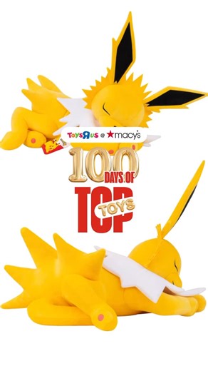 Toys”R”Us | Recharge with the Pokémon Sleeping Jolteon Plush! ⚡️💛 At 18 inches long, this adorable Jolteon is peacefully snoozing and made with... | Instagram