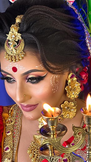 12K views · 537 reactions | Traditional Bengali Bridal Makeup using...