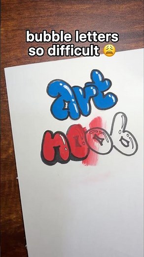 how to draw bubble letters easy 🤙