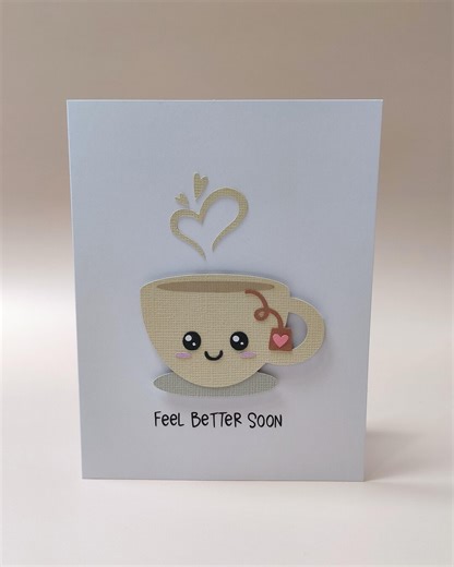 Feel Better Soon Teacup Card | Handmade 3D Get Well Card - Etsy