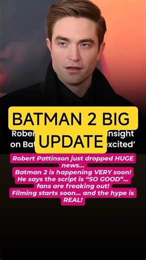 🔥 Batman 2 Update! Robert Pattinson Drops BIG News 😱 #celebritynews #celebbuzzglobal #batman