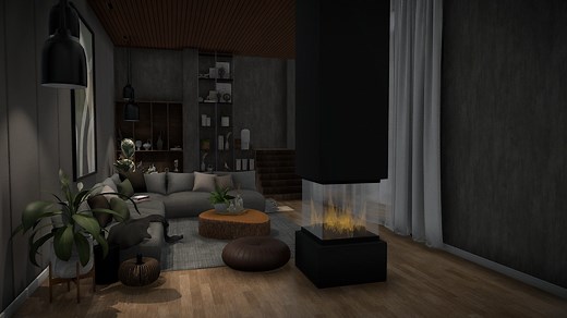 Modern Living Room - Download Free 3D model by Visthétique (@visthetique)