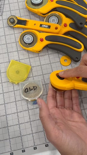 I’ve never heard a sewist or quilter say they changed out their rotary cutter blades too early! Instead many of us wait too long to change out the blades which can be frustrating and downright dangerous! If you’re watching this reel take this as a reminder to change out your rotary cutter blades if it’s been a while. You won’t regret it! That first cut into a piece of fabric with a fresh new blade feels so different to using a dull blade that you’ll soon realize you waited way too long to change
