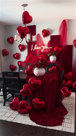 Easy and safe way to add balloons to painted walls. Don’t rip off tape after you are done, peel off slow. #balloons #fyp #balloondecor #valentinesday #diy
