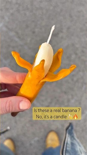 Realistic Banana Candle DIY 🍌✨ | Hyper-realistic Wax Fruit 🕯️ #shorts #candlemaking