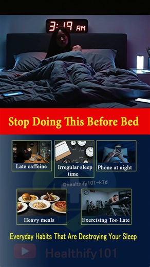 Bad Sleep Habits That Ruin Your Sleep 😴⚠️ #healthylifestyle #sleep