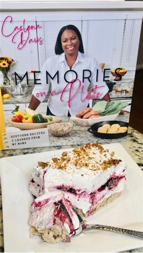 Carlena Davis | Southern Food Content Creator on Instagram: "Since it’s Flashback Friday and the holiday season, I am resharing my mama’s Blueberry Yaya recipe. Comment RECIPE and I will send the recipe and the link to the shopping list. This dessert is so easy to make and is so good! #blueberrydessert #nobakedessert #memoriesonaplate"