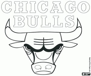 Chicago Bulls badge coloring page printable game