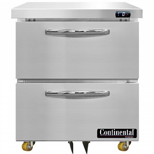 Continental Refrigerator SWF27N-U-D 27" Low Profile Undercounter Freezer with Two Drawers