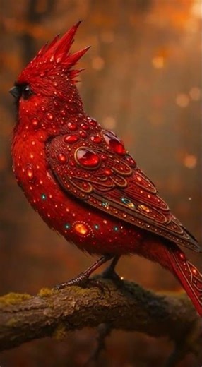 The Ruby Cardinal: A Magnificent Jewel of the Autumn Forest 🍂✨