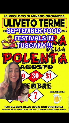 Festival de comida en Toscana septiembre 2025
