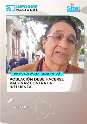 Todos los centros de salud del departamento de Potosí, cuentan con las vacunas contra la influenza y todo ciudadano debe acudir a estos centros para ser vacunado.#hoy #potosí #sedes #influenza #sitelhdrednacional