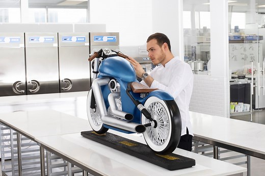 This one took me the most time (7 days in the making) but the result is definitely worthwhile! I particularly enjoy the chocolate spring technique and the wheels. | Amaury Guichon