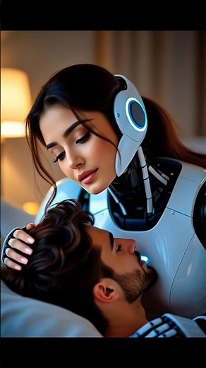 🤖 You Won’t BELIEVE How This Robot Girlfriend Comforts Her Boyfriend! ❤️ #Shorts #ai