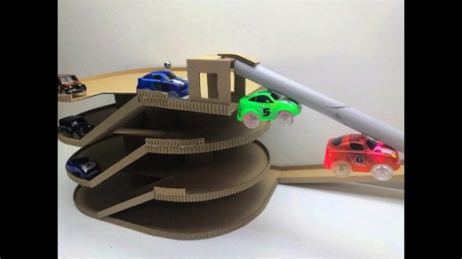 Magic Track with Cars Using Cardboard!