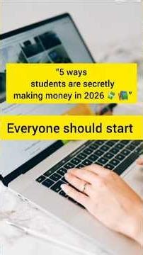 “Top 5 Side Hustles for Students in 2026 🚀”