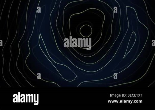 Abstract Topographic Contour Lines Animation Dark Blue Background Stock Video Footage - Alamy