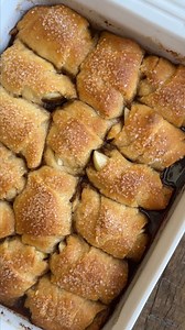 The BEST Apple Dumplings! 🍎 Juicy apple slices wrapped in buttery crescent rolls, baked in a caramel sauce until golden and bubbling. Serve warm with vanilla ice cream for the ultimate fall treat. 🙌 RECIPE: https://www.justataste.com/crescent-roll-apple-dumplings-recipe/ | Just a Taste