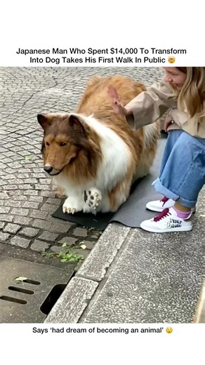 Man Turns Into Dog with a £12,480 Costume | Dog Man Japan Exclusive