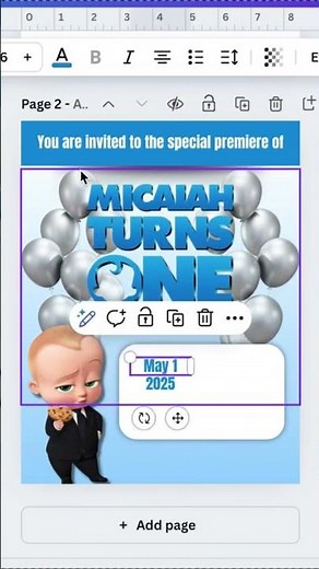 How to Create a Boss Baby Invitation in Canva – Easy Tutorial! 🎉👶 #bossbaby #canvadesign #canvatips