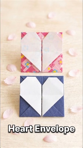 Easy Origami Heart Envelope 💌 | Cute Paper Envelope #Shorts