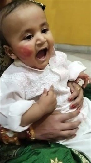 my son's first holi #cutebaby #cute #baby #firstholi #mandir #radhakrishna #7monthsbaby #viral