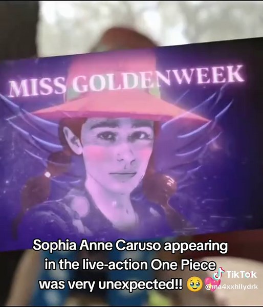 Sophia Anne Caruso Shines as Miss Goldenweek in One Piece
