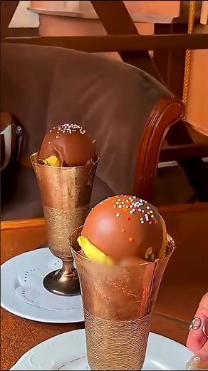 Magic Shell Ice Cream That Hardens in Seconds #shortvideo