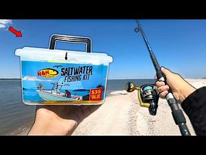 Is a $15 Saltwater FISHING KIT a SCAM?? (Fishing Experiment)