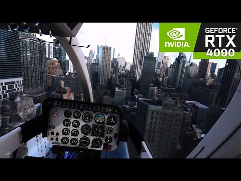 Microsoft Flight Simulator [RTX 4090 Ultra 4K 60Fps] Bell 407 over New York Enhanced