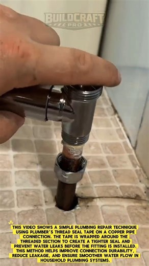 Leak-Proof Copper Pipe Fix in Seconds! #plumbing #diy #homerepair