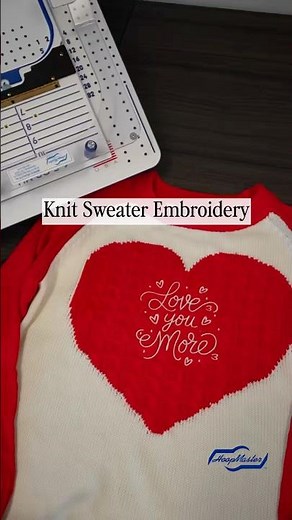 How to embroider on a knit sweater with magnetic Mighty Hoops!