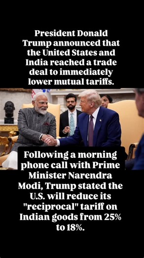 Dedicated to new music and what’s going on in the city on Instagram: "Tariff Reductions: The U.S. will lower its standard reciprocal tariff to 18%. Combined with the removal of a separate 25% penalty related to Russian oil, the effective duty on Indian goods will drop from 50% to 18%. India’s Commitments: Prime Minister Modi reportedly agreed to move toward reducing India’s tariffs and non-tariff barriers against U.S. goods to zero. Massive Purchases: India committed to purchasing over $500 bill