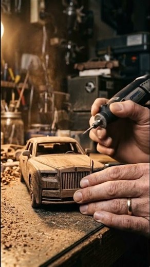 Carving a Luxury Rolls-Royce from a Block of Wood! (Insane Detail)