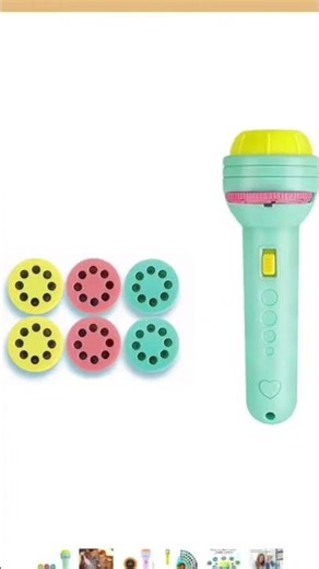 Bedtime Fun Kids Slide Projector Torch, Easy-to-Use Interchangeable Slides