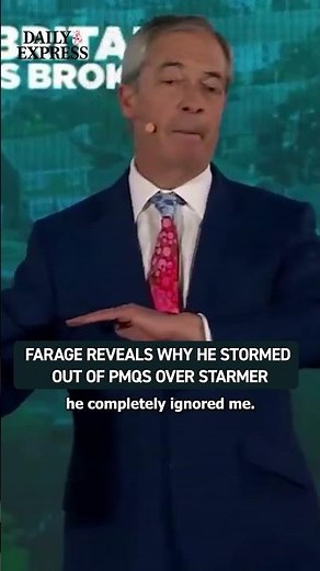 Nigel Farage explained what prompted his dramatic exit from PMQs 😳