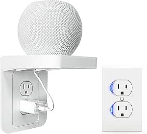 Outlet Shelf, Standard Vertical Duplex Only, White Wall Outlet Shelf, Not for Decora, Wall Shelf Organizer for Bathroom Smart Home Space Saving Tools, Electric Toothbrush & Small Accessories(1 pack)