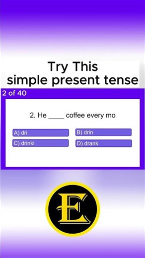 simple present tense #englishchallenge #englishgrammar #grammarquiz