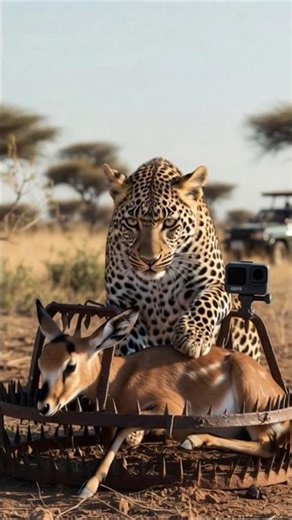 Leopard Discovers Trapped Gazelle — A Heartbreaking Moment Caught on GoPro"