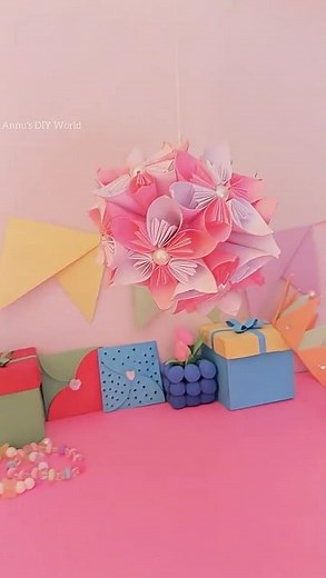 DIY Paper Wall Hanging & Home Decor Ideas | Easy Handmade Room Decoration ✨ #wallhanging #homedecor