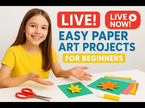 LIVE! ✂️ Easy Paper Art Projects for Beginners | Step-by-Step DIY Paper Craft Tutorial